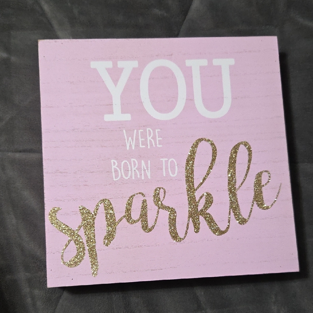 Pink and Gold Sparkle Wall Art